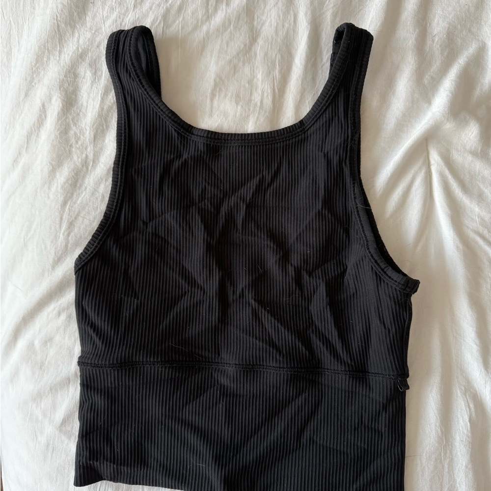 lululemon athletica Black Ribbed Tank Top